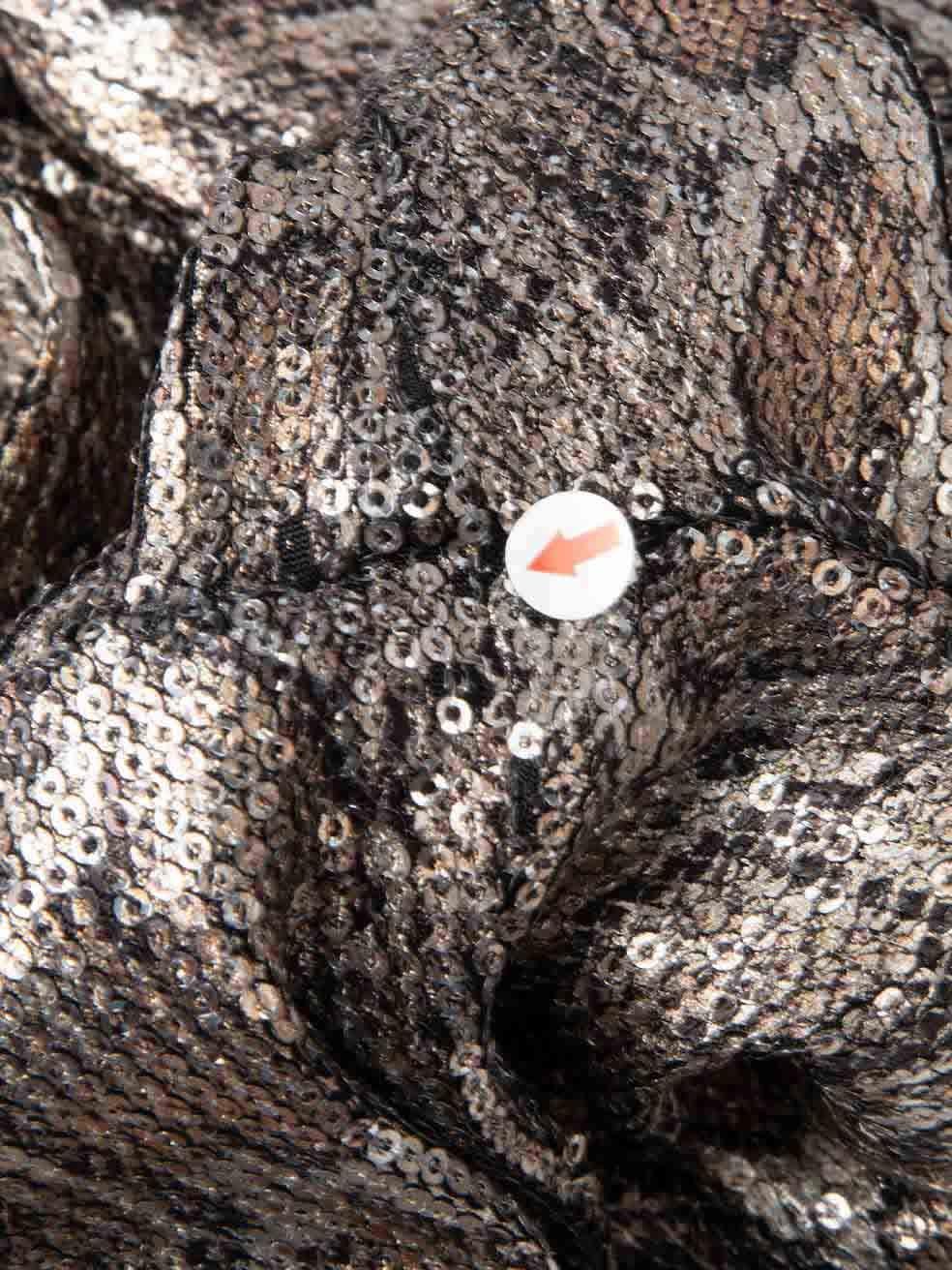 Women's Saint Laurent Brown Snakeskin Sequin Wrap Top Size M For Sale