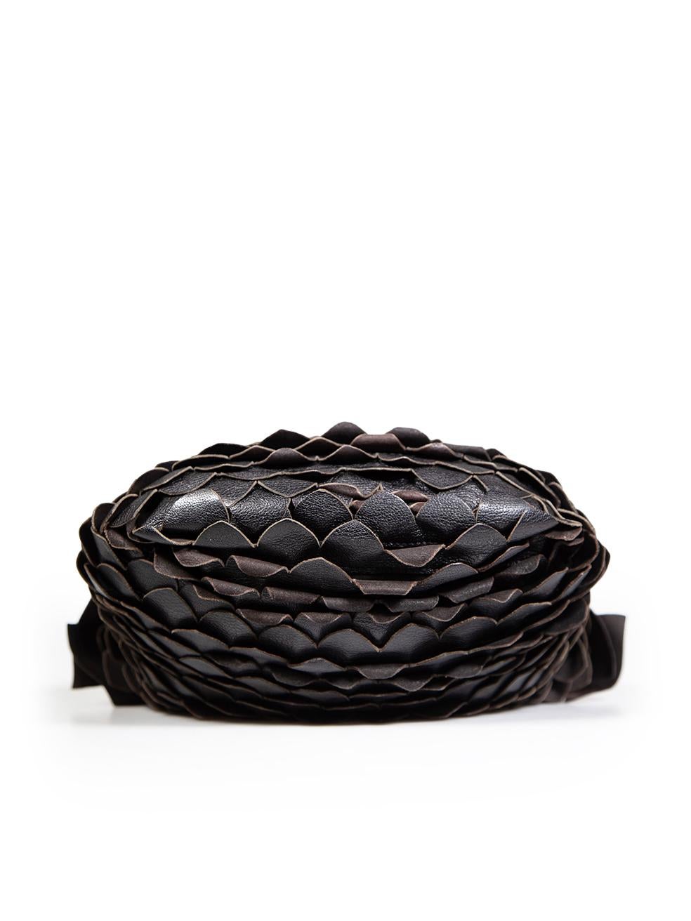 Women's Saint Laurent Brown St. Tropez Fish Scale Hobo