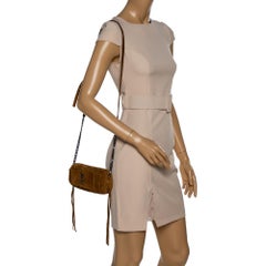 Saint Laurent Braun Wildleder Crossbody Tasche