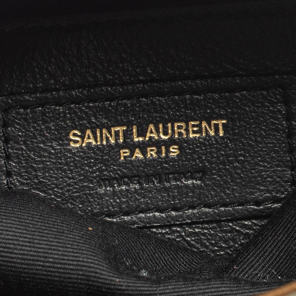 Women's Saint Laurent Brown Suede Grace Fringe Crossbody Bag