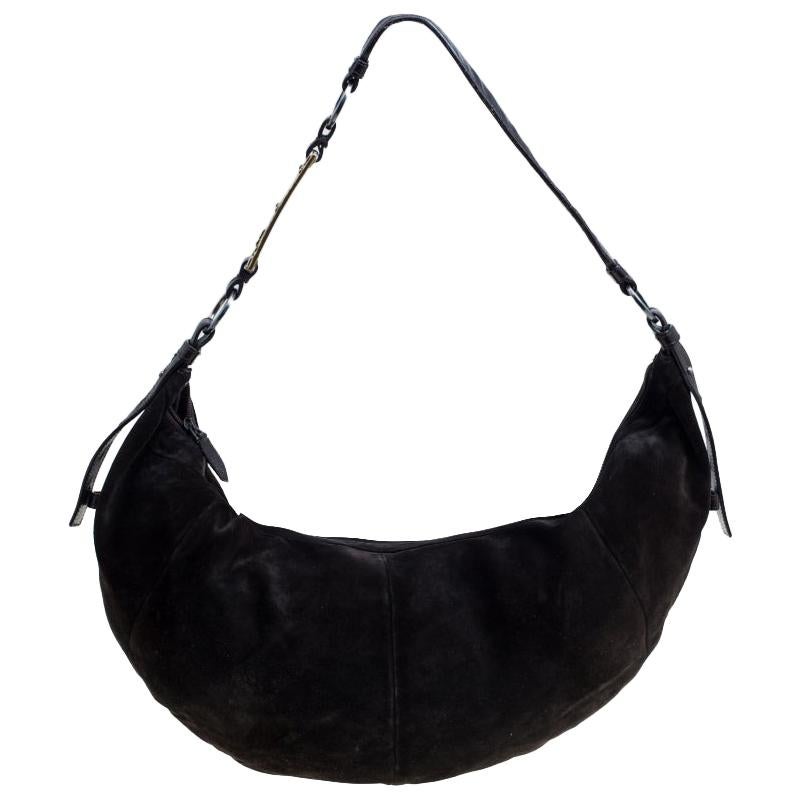 Saint Laurent Brown Suede Hobo