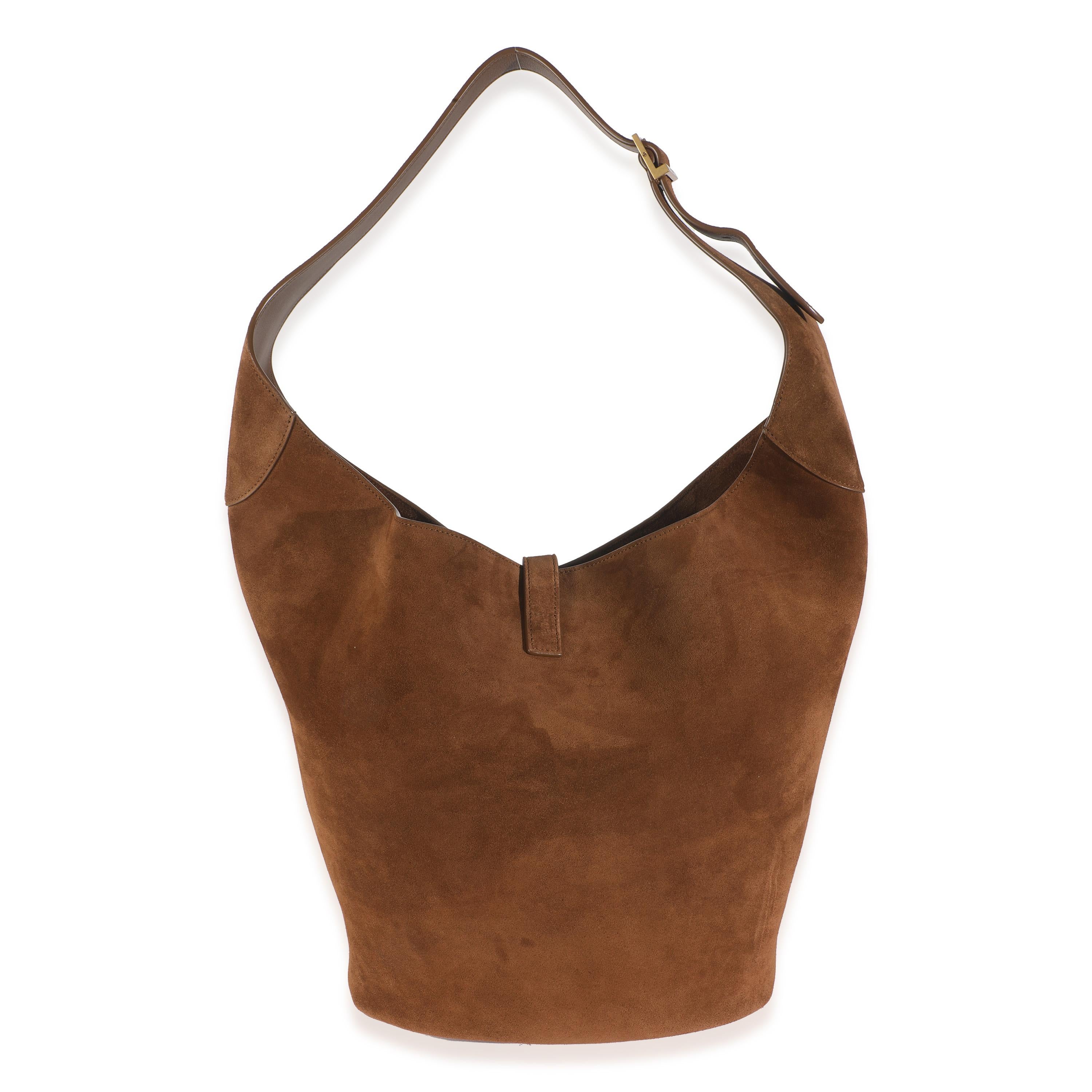 Listing Title: Saint Laurent Brown Suede Le 5 A 7 Hobo Bag
SKU: 145817
Condition: Pre-owned 
Handbag Condition: Pristine
Condition Comments: Item has no indication of wear.  Final sale.
Brand: Saint Laurent
Model: Le 5 A 7 Hobo Bag
Origin Country: