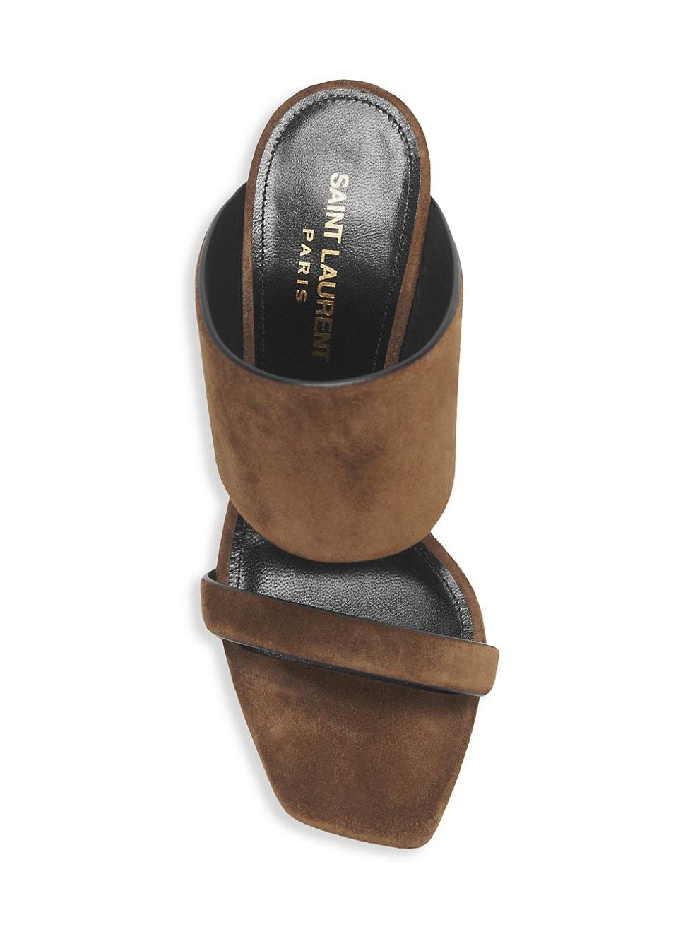 ysl fur mules