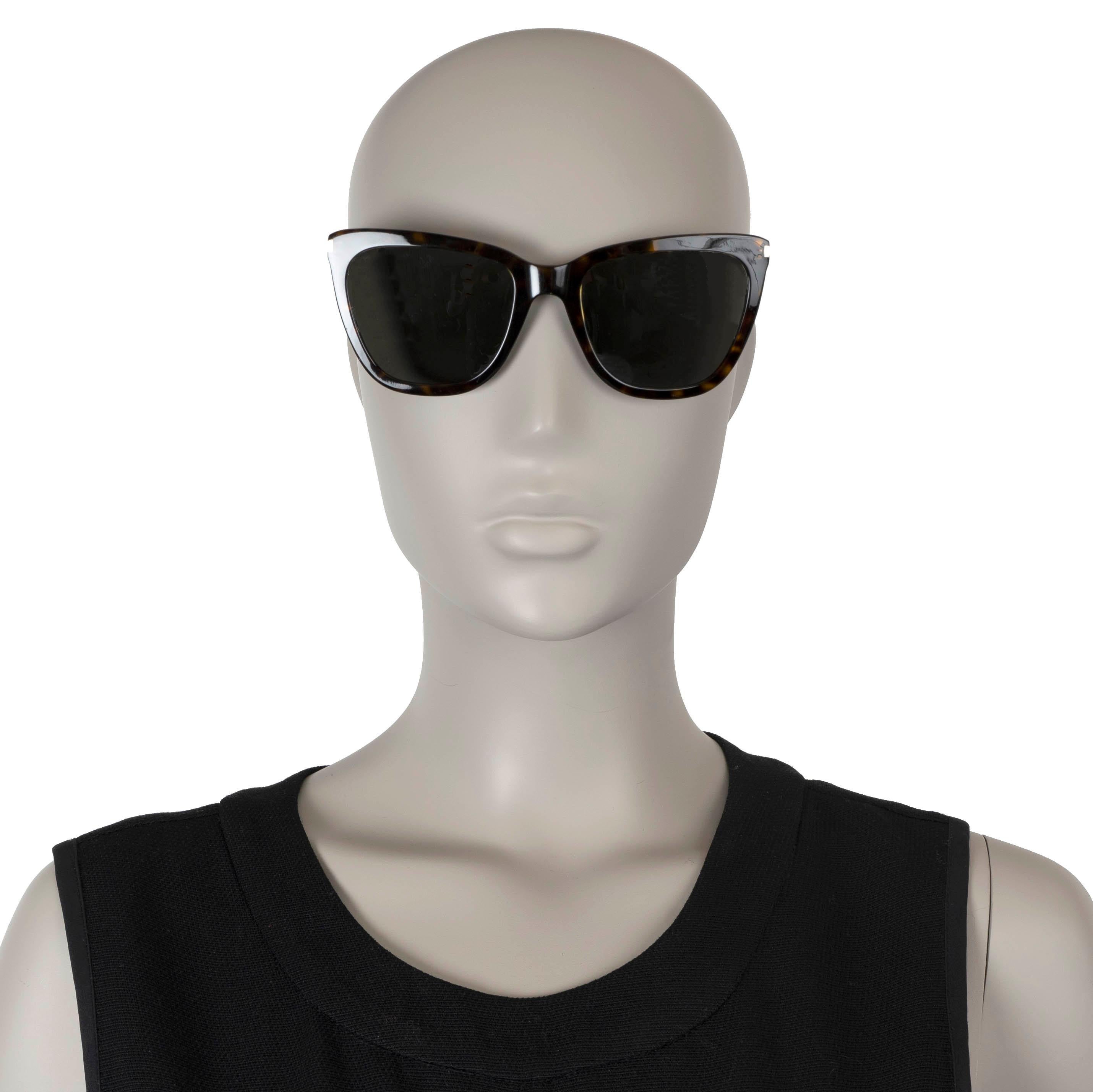 Women's SAINT LAURENT brown Tortoise CLASSIC SL548 SLIM Sunglasses For Sale