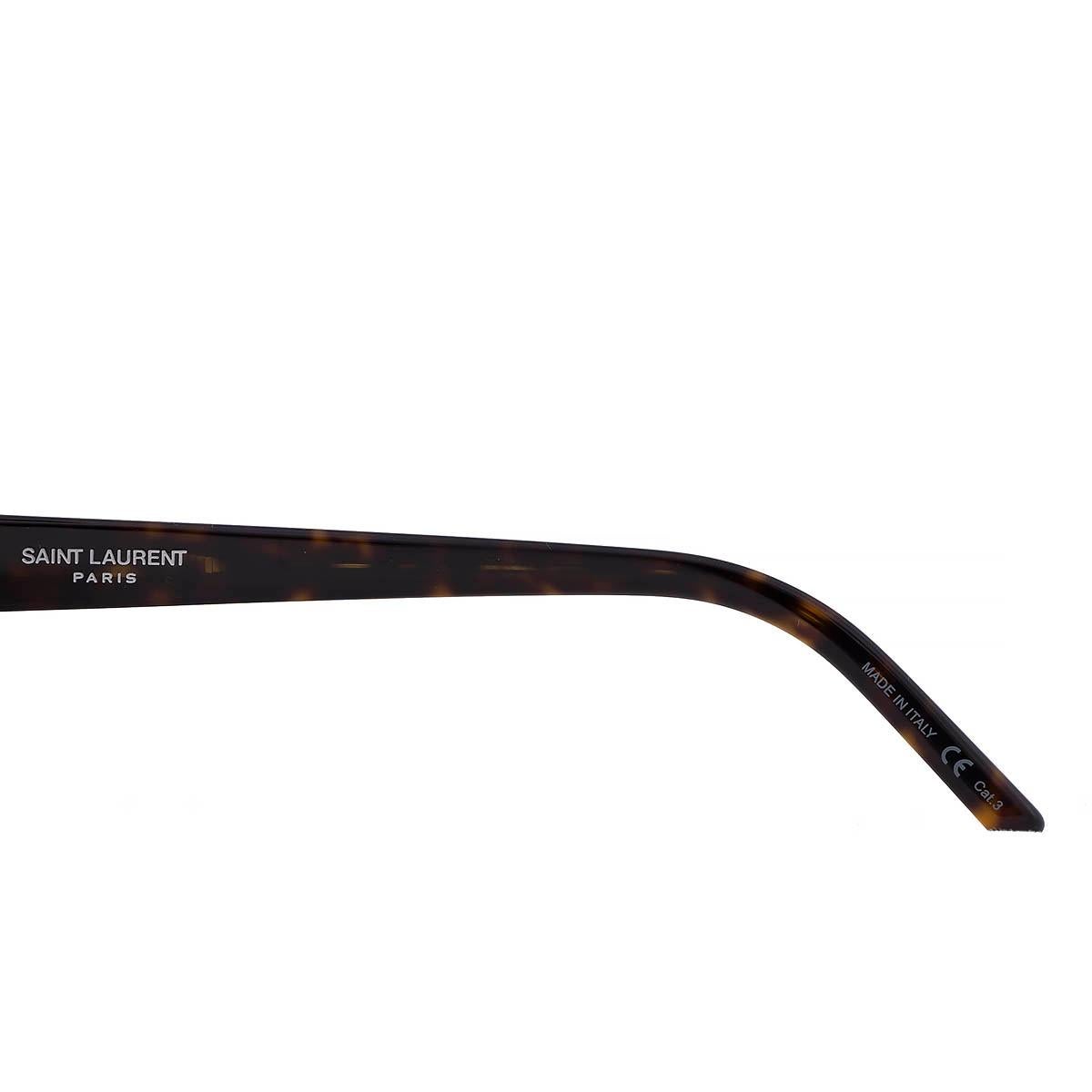 Women's SAINT LAURENT brown tortoise OVAL Sunglasses SL419 For Sale