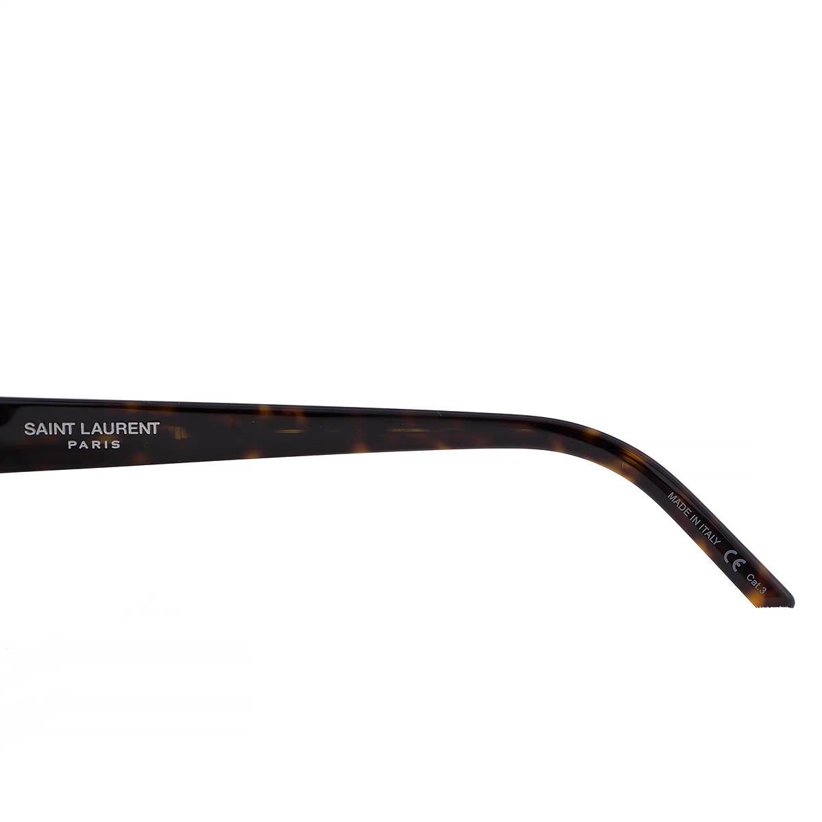 SAINT LAURENT brown tortoise OVAL Sunglasses SL419 For Sale 1