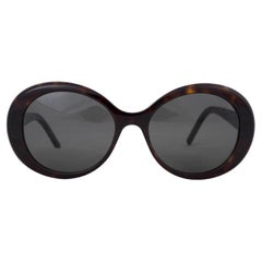 SAINT LAURENT marron tortue Lunettes de soleil OVAL SL419