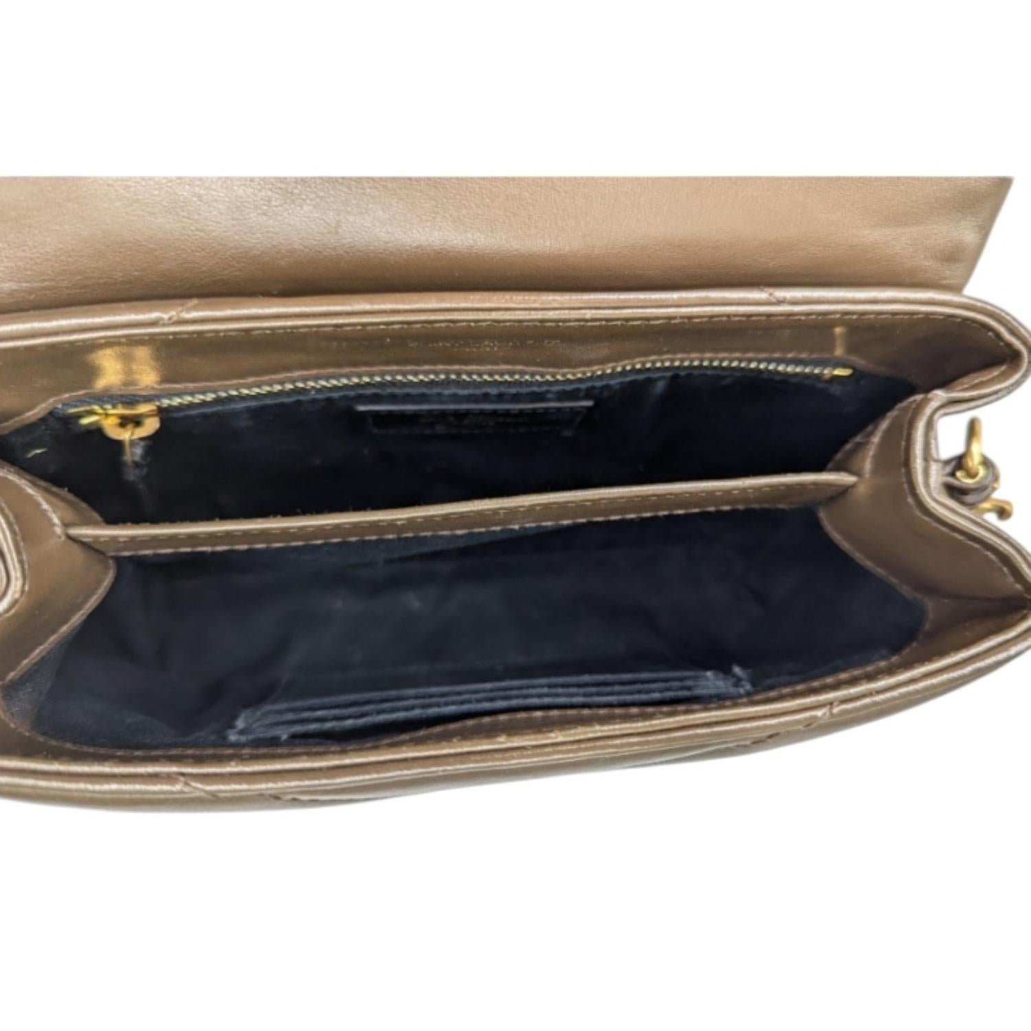 Saint Laurent Brown Toy Loulou Matelassé Crossbody 1