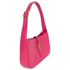 SAINT LAURENT bubblegum pink leather 2022 LE 5 A 7 Hobo Bag