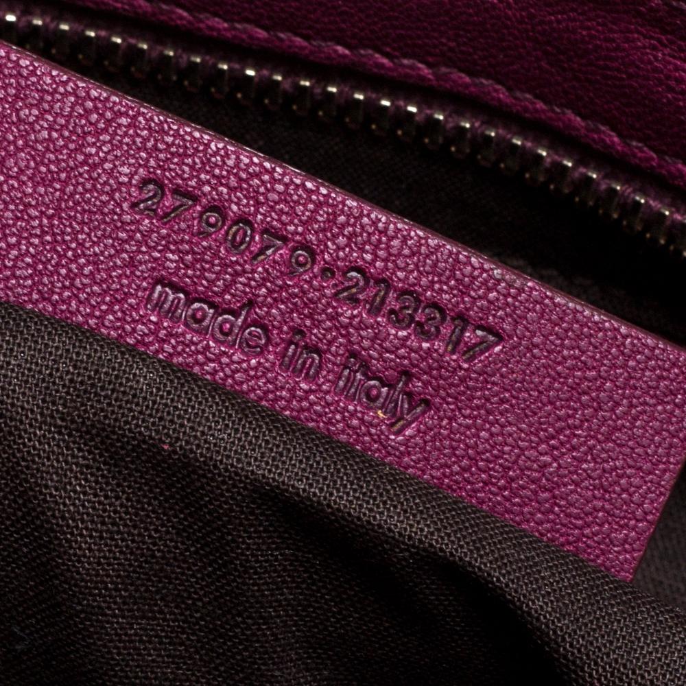 Saint Laurent Burgundy Leather Medium Cabas Chyc Tote 4