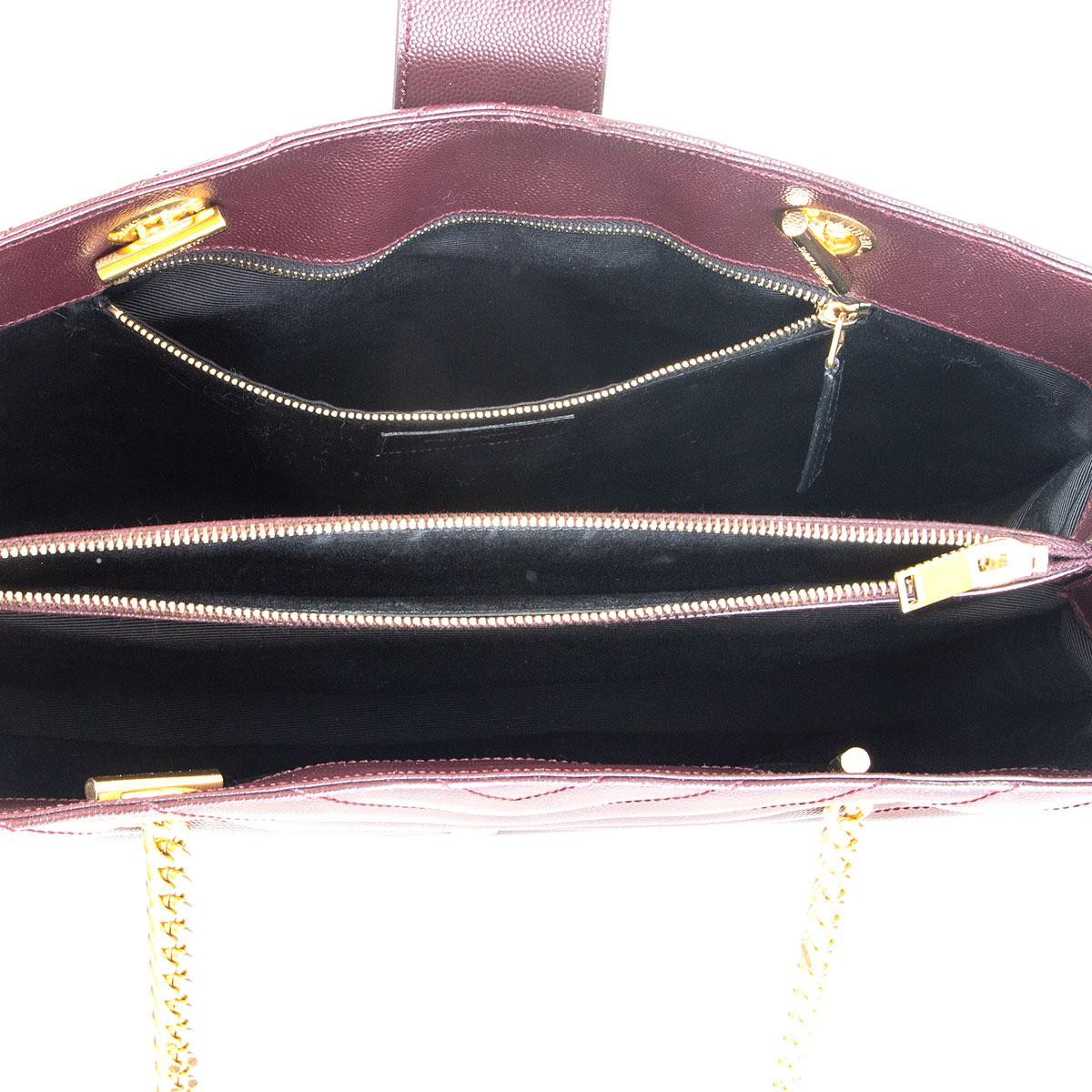 burgundy leather tote bag