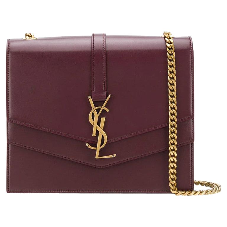 Saint Laurent Sulpice MM Burgundy Leather Crossbody Bag at 1stDibs | saint  laurent sulpice bag, ysl sulpice bag