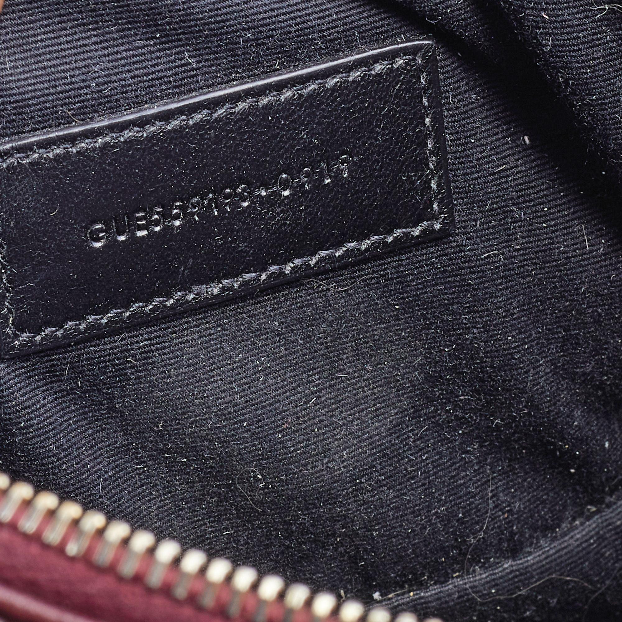Saint Laurent Burgundy Matelasse Leather Cassandre Clutch 2