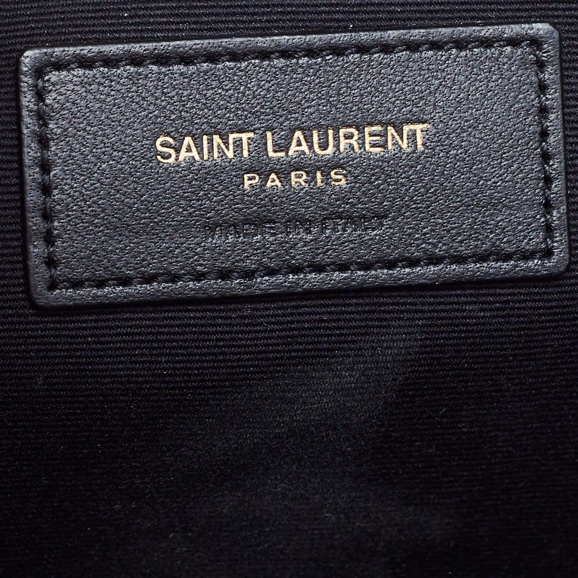 Saint Laurent Burgundy Matelasse Leather Document Holder 4