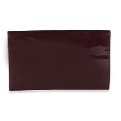 Saint Laurent Burgundy Patent Uptown Pouch