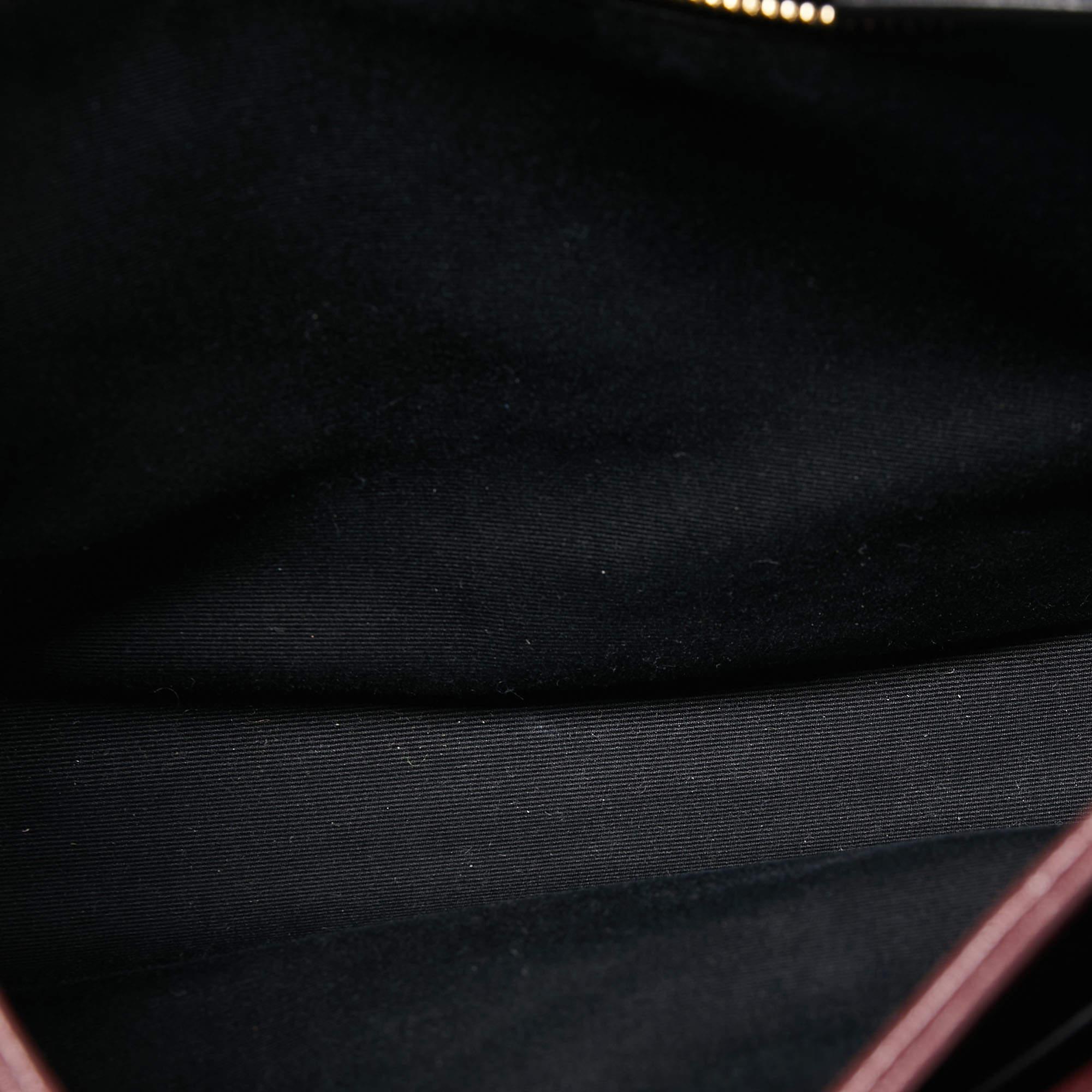 Saint Laurent Burgundy Quilted Leather Small Becky Shoulder Bag 4
