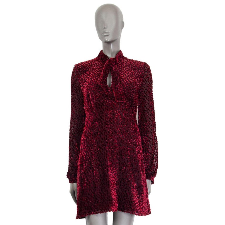 saint laurent pussy bow shirred silk chiffon maxi dress SAINT LAURENT Pussy-bow Shirred Silk-chiffon Maxi Dress
