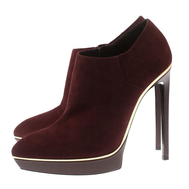 yves saint laurent suede ankle boots