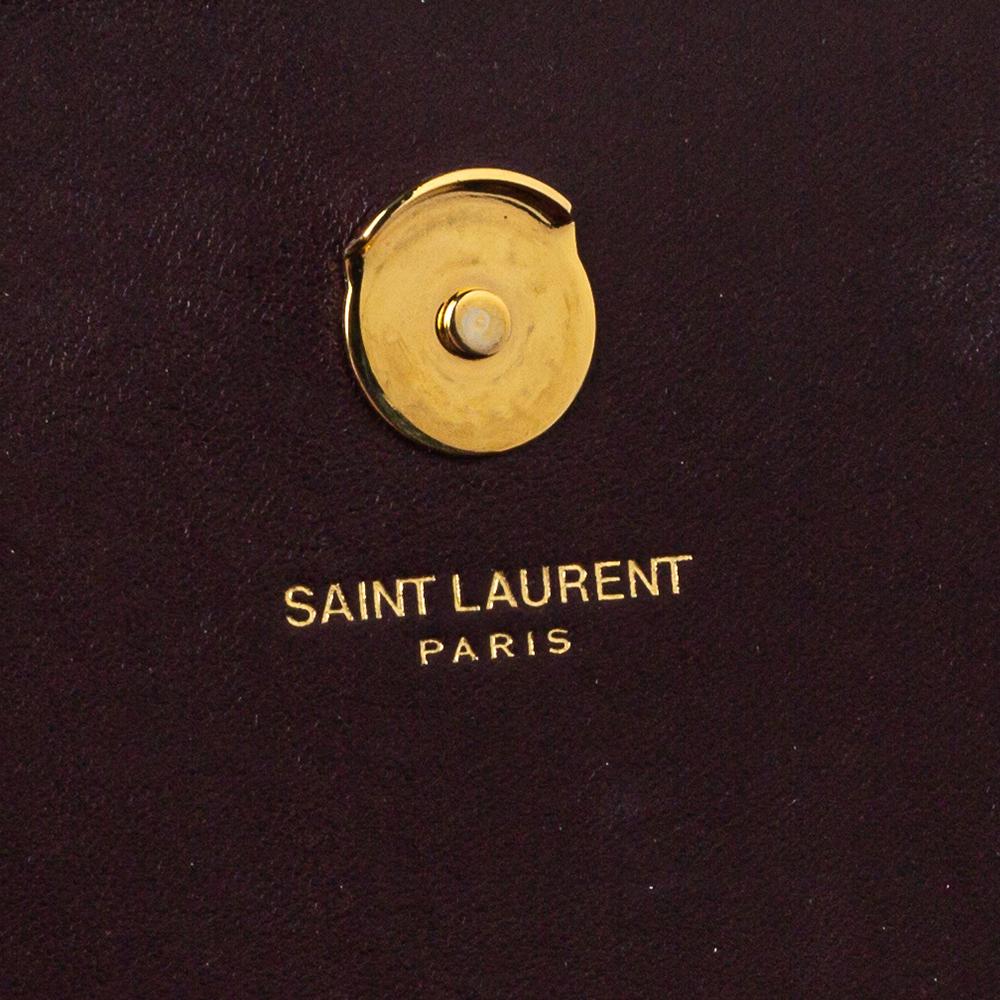 Saint Laurent Burgundy Velvet Monogram Kate Tassel Crossbody Bag 2