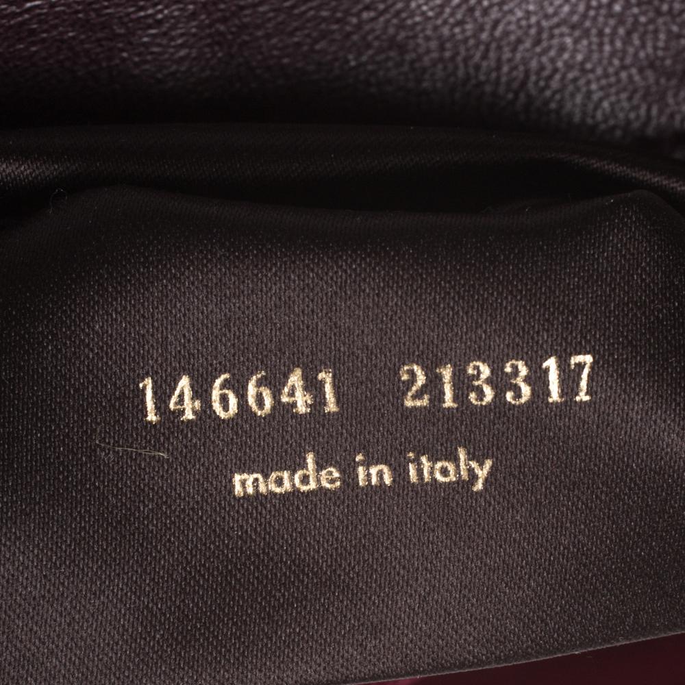 Saint Laurent Burgundy Velvet Venise Shoulder Bag 1