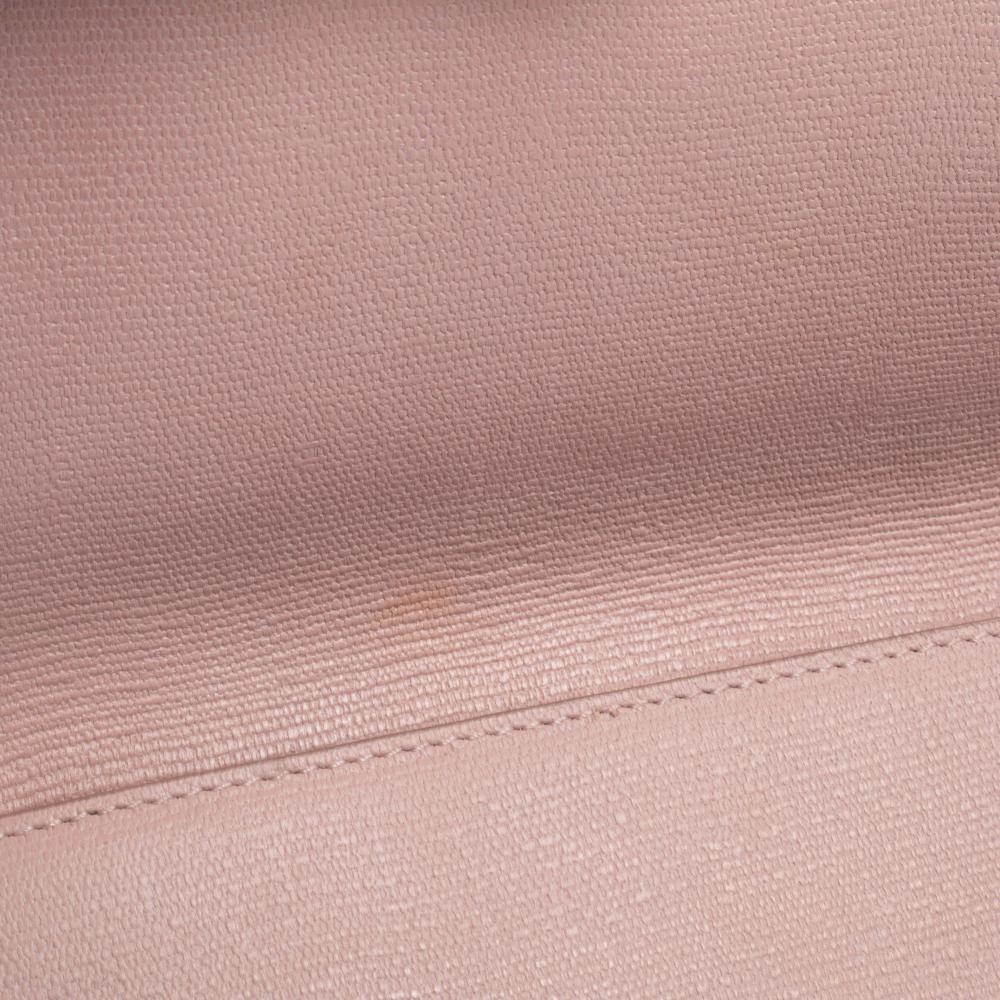 Saint Laurent Bush Pink Leather Y-Ligne Clutch 1