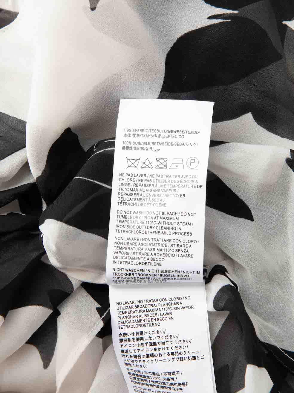 Women's Saint Laurent Butterfly Print Silk Mock Blouse Size L For Sale