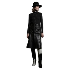 Saint Laurent Button Front Leather Skirt Pre-Fall 2020 N