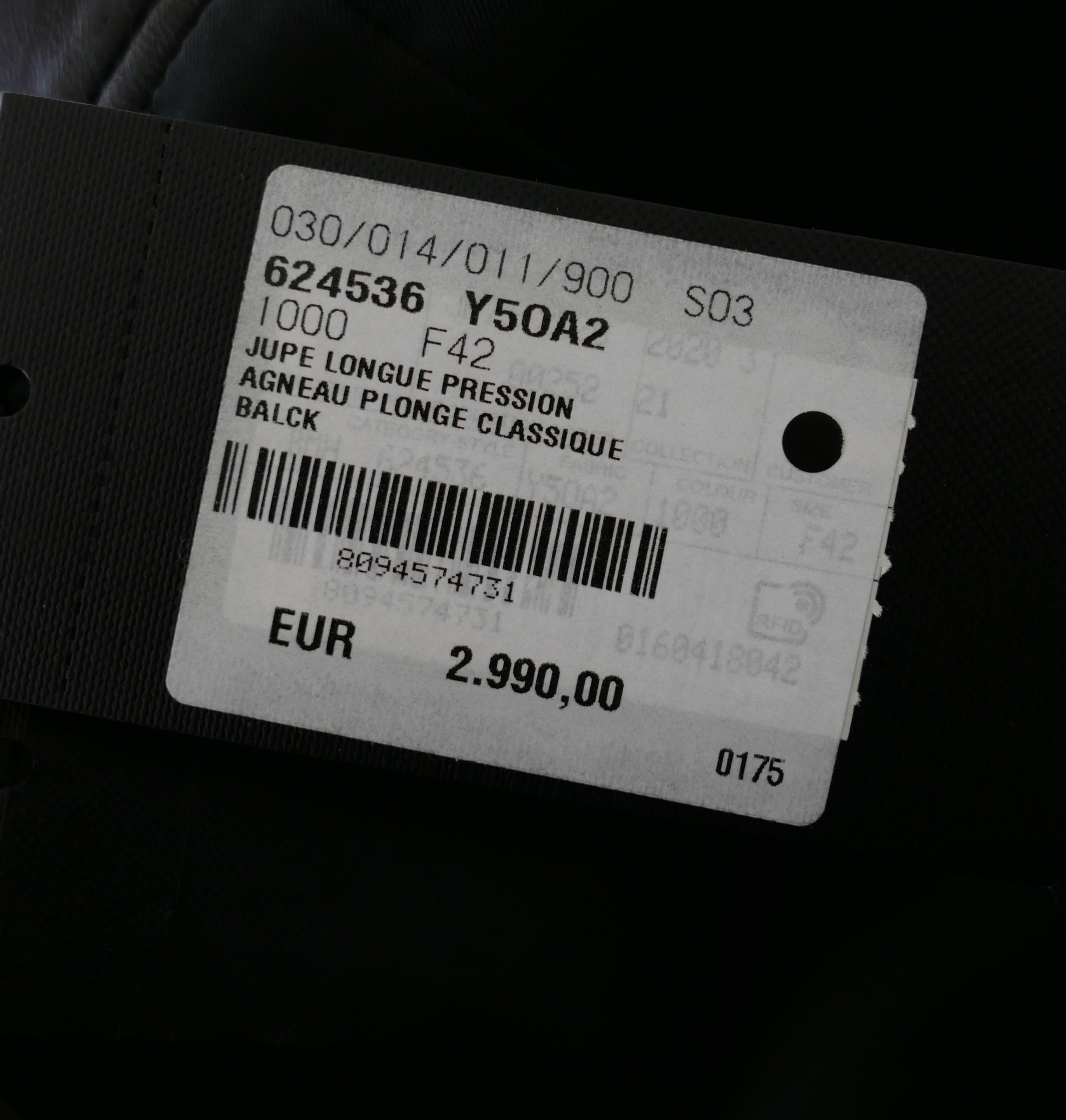 Saint Laurent Gonna con bottoni in pelle Pre-Fall 2020 N in vendita 3