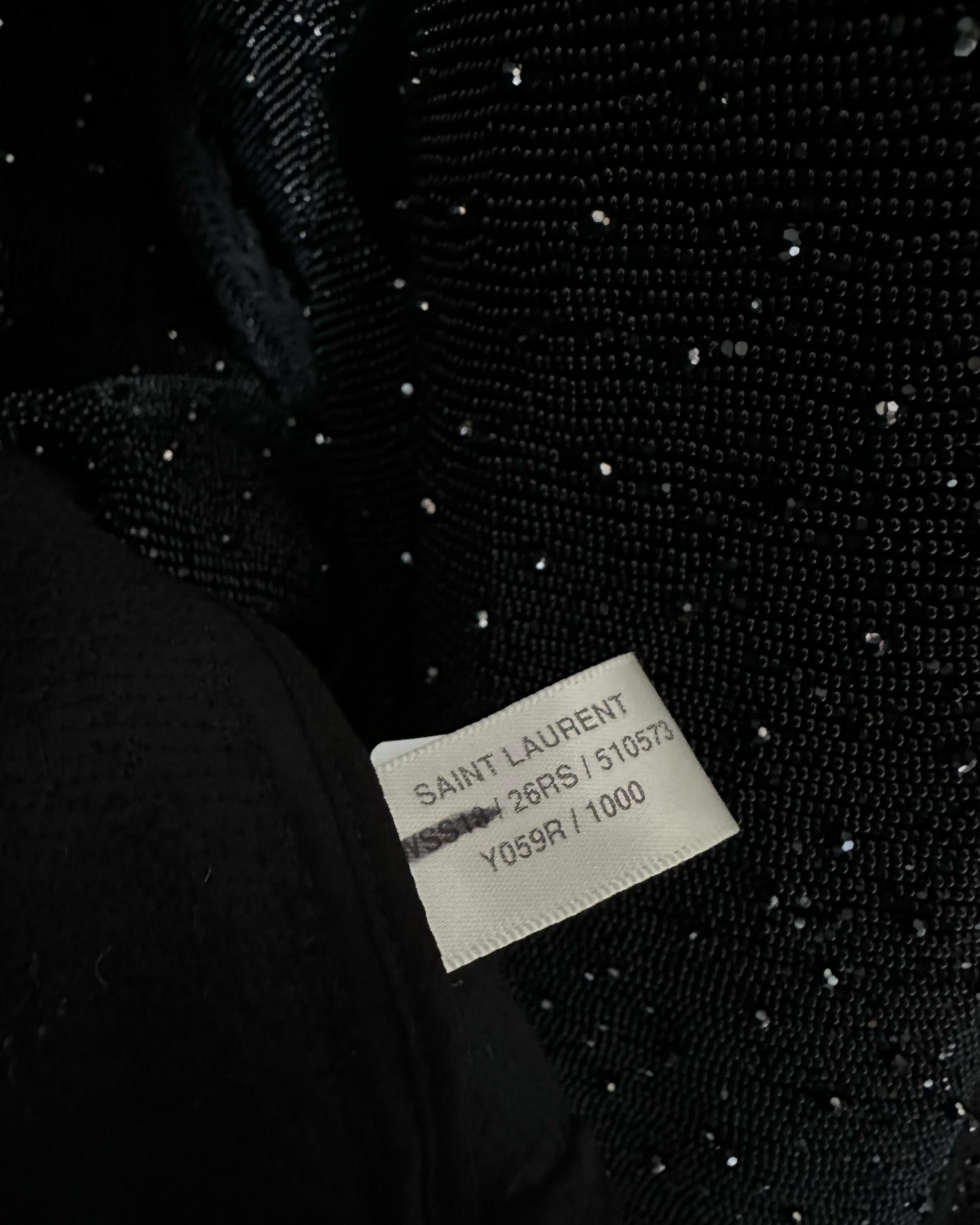 Saint Laurent by Anthony Vaccarello S/S 2018 Custom 1/1 Black Embroidered Glitte en vente 7