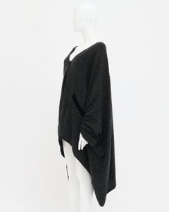 Saint Laurent by Anthony Vaccarello S/S 2018 Custom 1/1 Black Embroidered Glitte