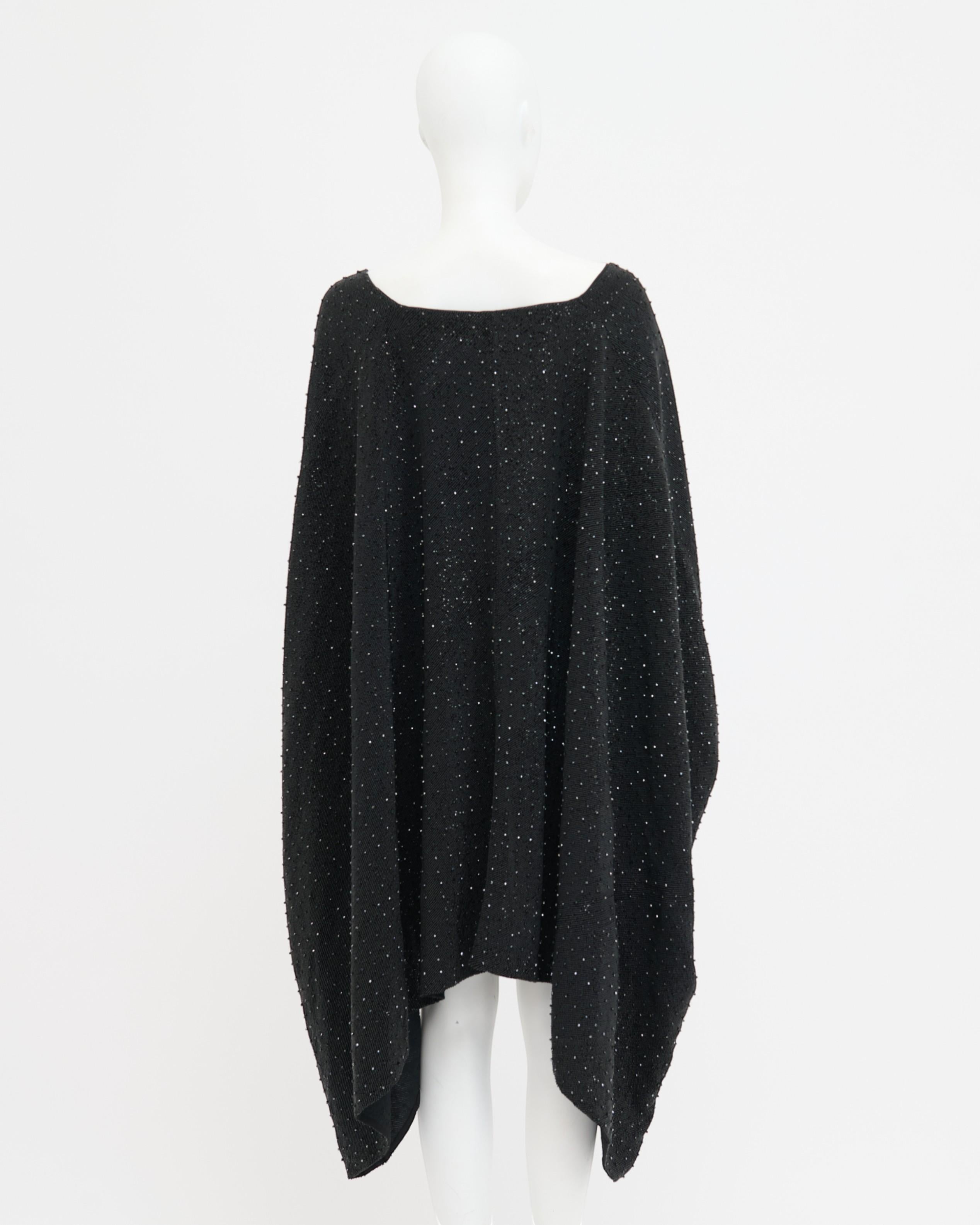 Saint Laurent by Anthony Vaccarello S/S 2018 Custom 1/1 Black Embroidered Glitte Excellent état - En vente à Milano, IT