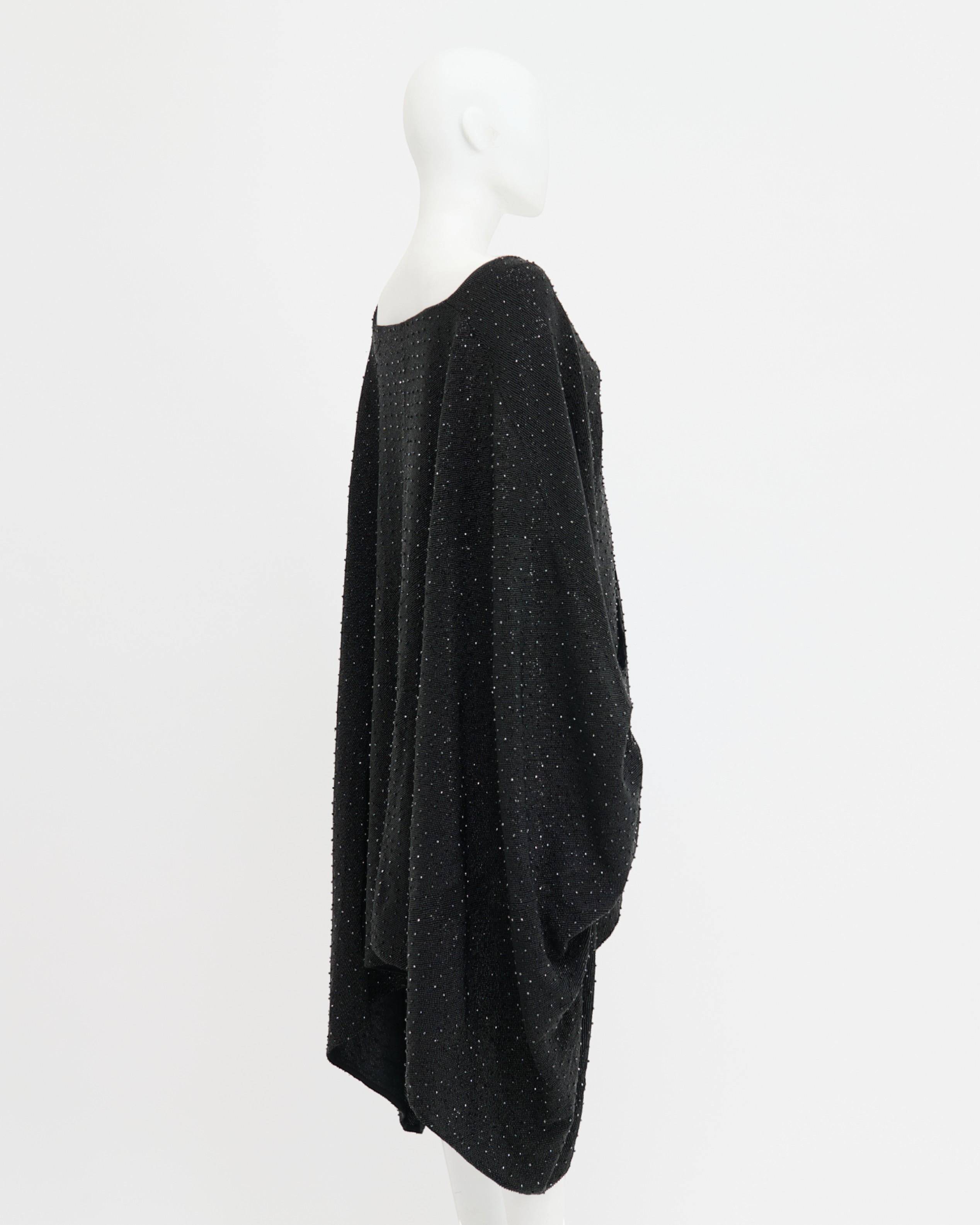 Saint Laurent by Anthony Vaccarello S/S 2018 Custom 1/1 Black Embroidered Glitte Pour femmes en vente