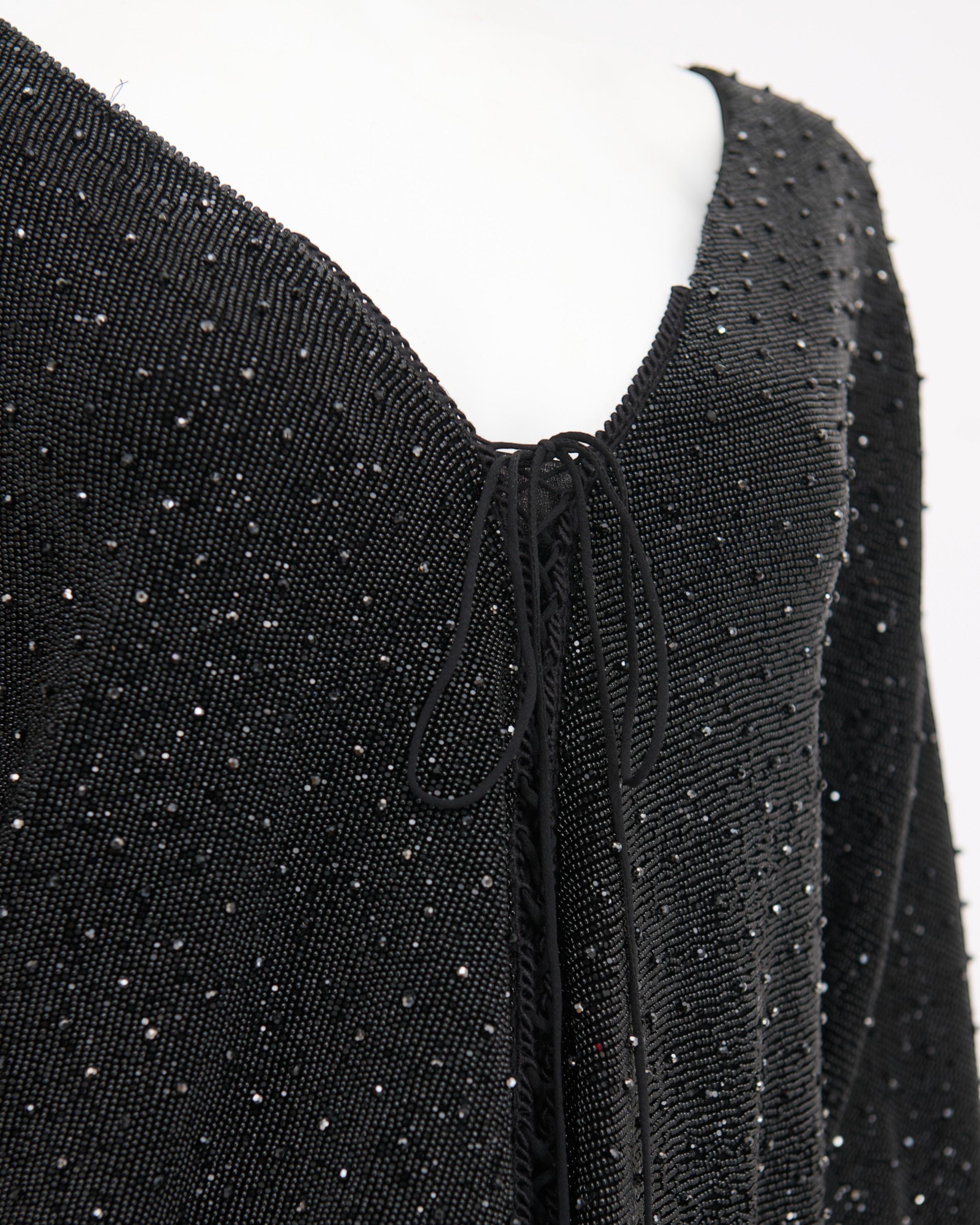 Saint Laurent by Anthony Vaccarello S/S 2018 Custom 1/1 Black Embroidered Glitte en vente 4