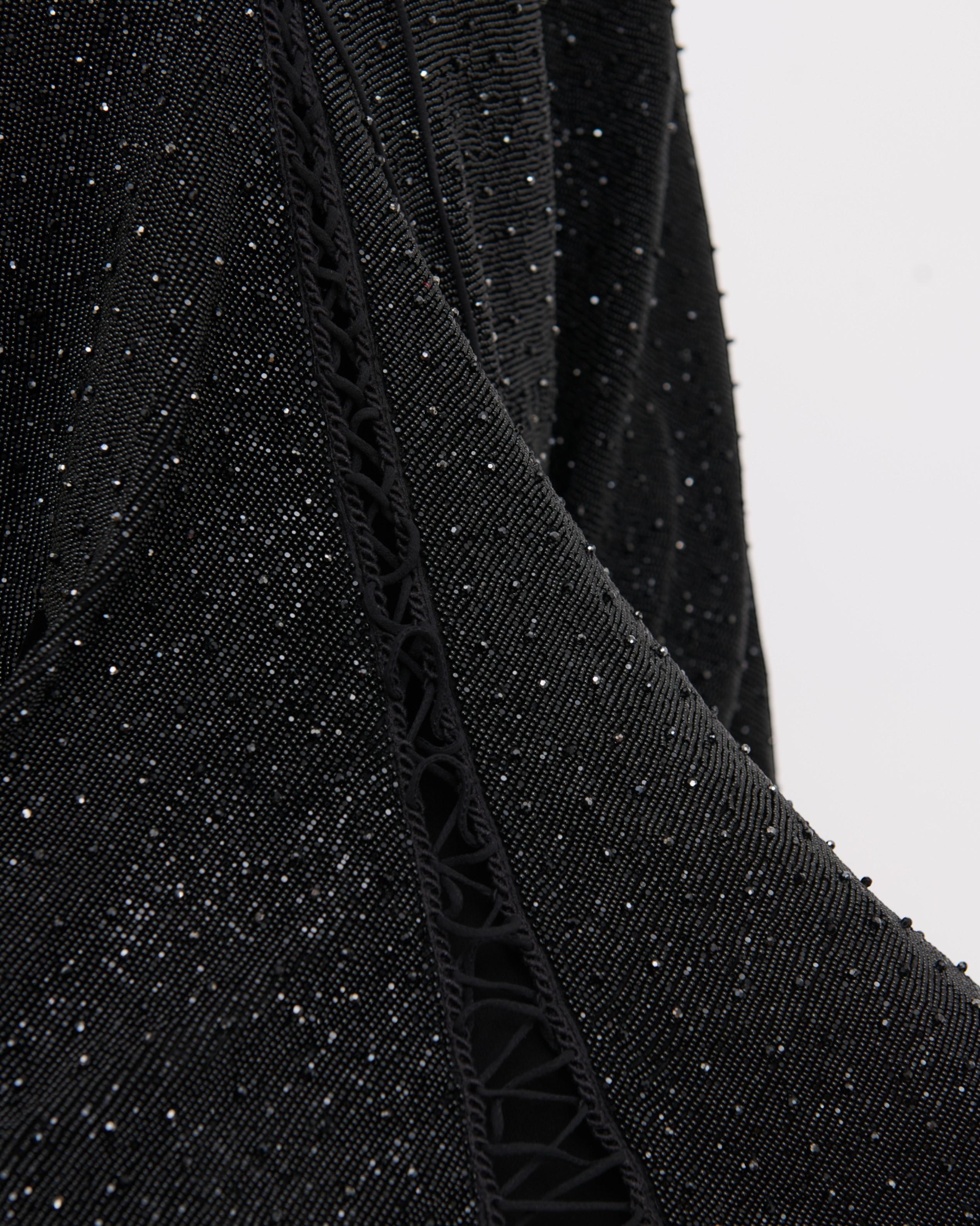 Saint Laurent by Anthony Vaccarello S/S 2018 Custom 1/1 Black Embroidered Glitte en vente 5