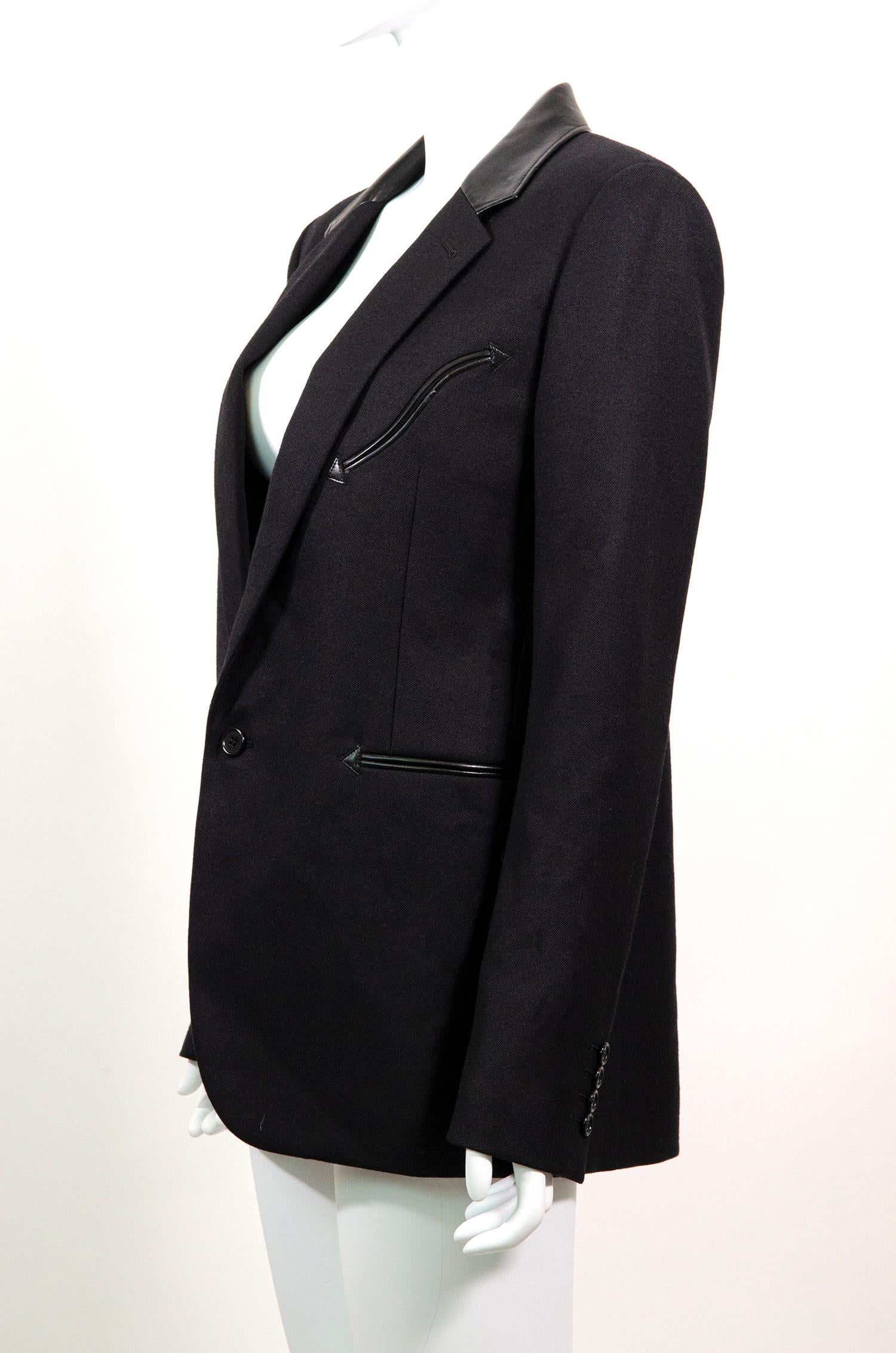 SAINT LAURENT by Anthony Vaccarello Tailored Blazer With Western Style Details In Excellent Condition In Berlin, BE