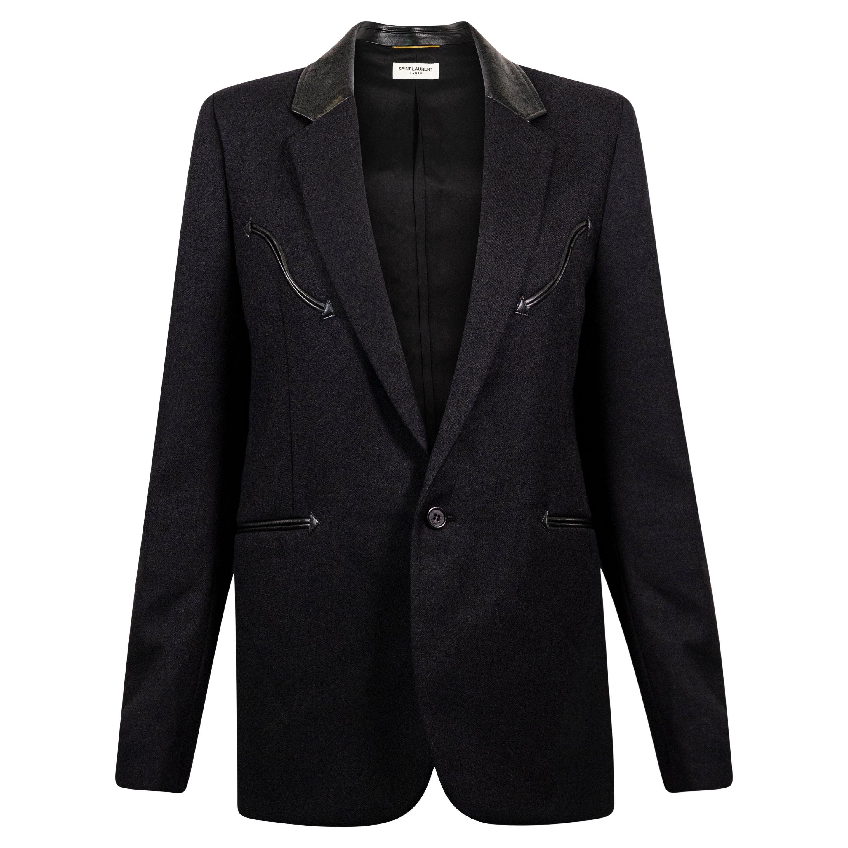 SAINT LAURENT by Anthony Vaccarello Tailored Blazer With Western Style Details