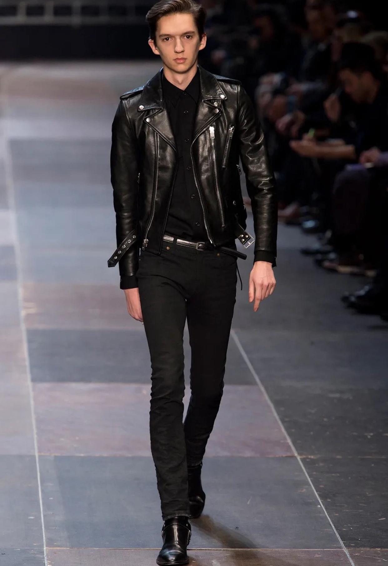 SAINT LAURENT by HEDI SLIMANE 2013 L01 Biker Jacket 44

Brand: Saint Laurent
Designer: Hedi Slimane
Collection / Year: 2013
Fabric: Leather
Color: Black
Size: 44

Iconic Hedi Slimane. The L01 biker jacket by Saint Laurent was first introduced by