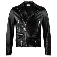 Veste de motard L01 rare de SAINT LAURENT par HEDI SLIMANE 2013