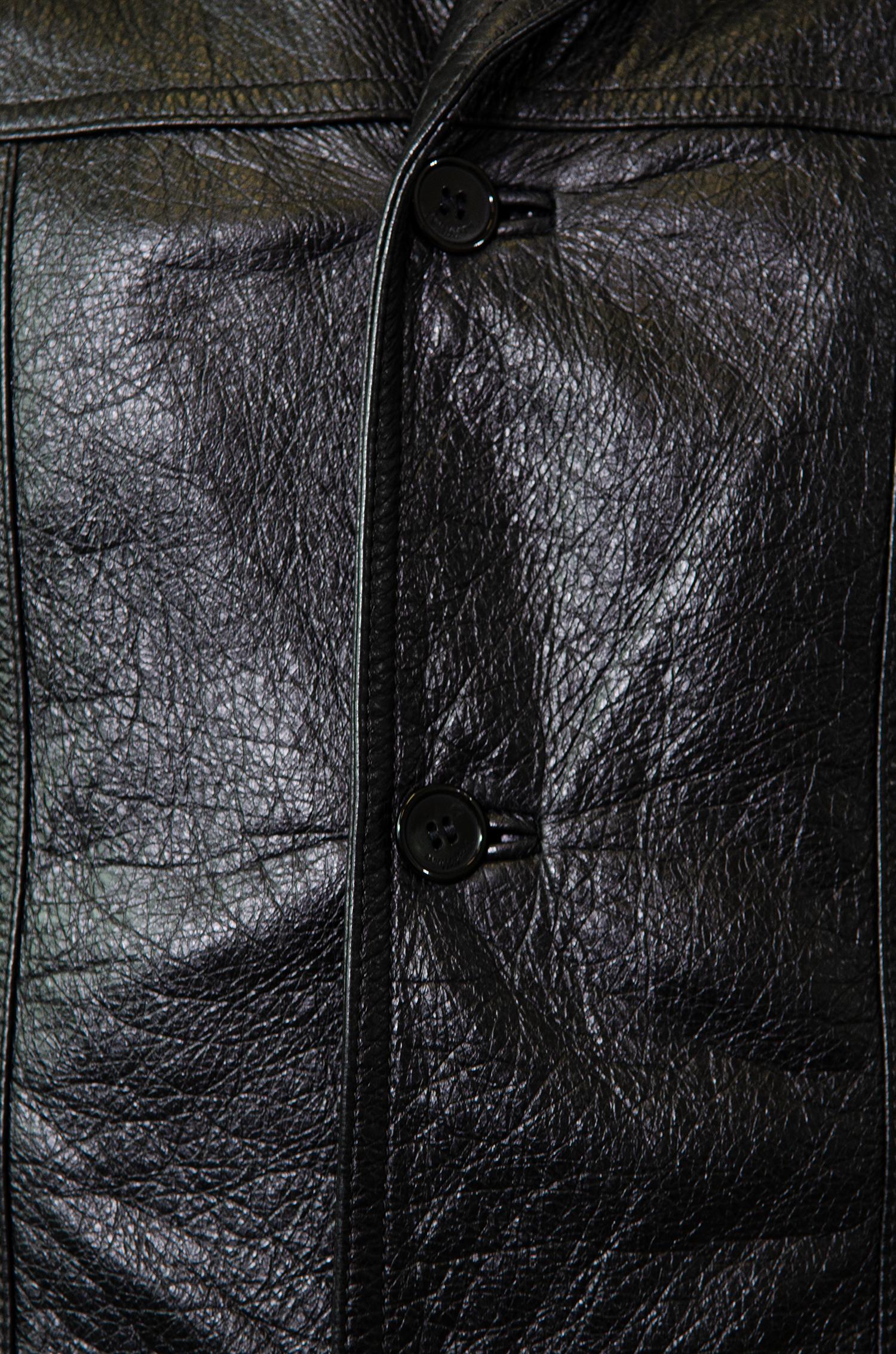 SAINT LAURENT By HEDI SLIMANE F/W 2014 Runway Textured Leather Jacket 4