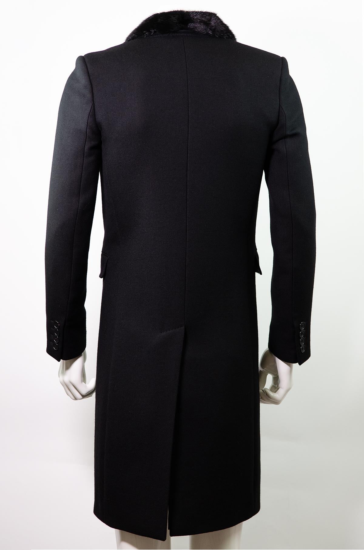 Manteau de défilé SAINT LAURENT par HEDI SLIMANE F/W 2015  en vente 3