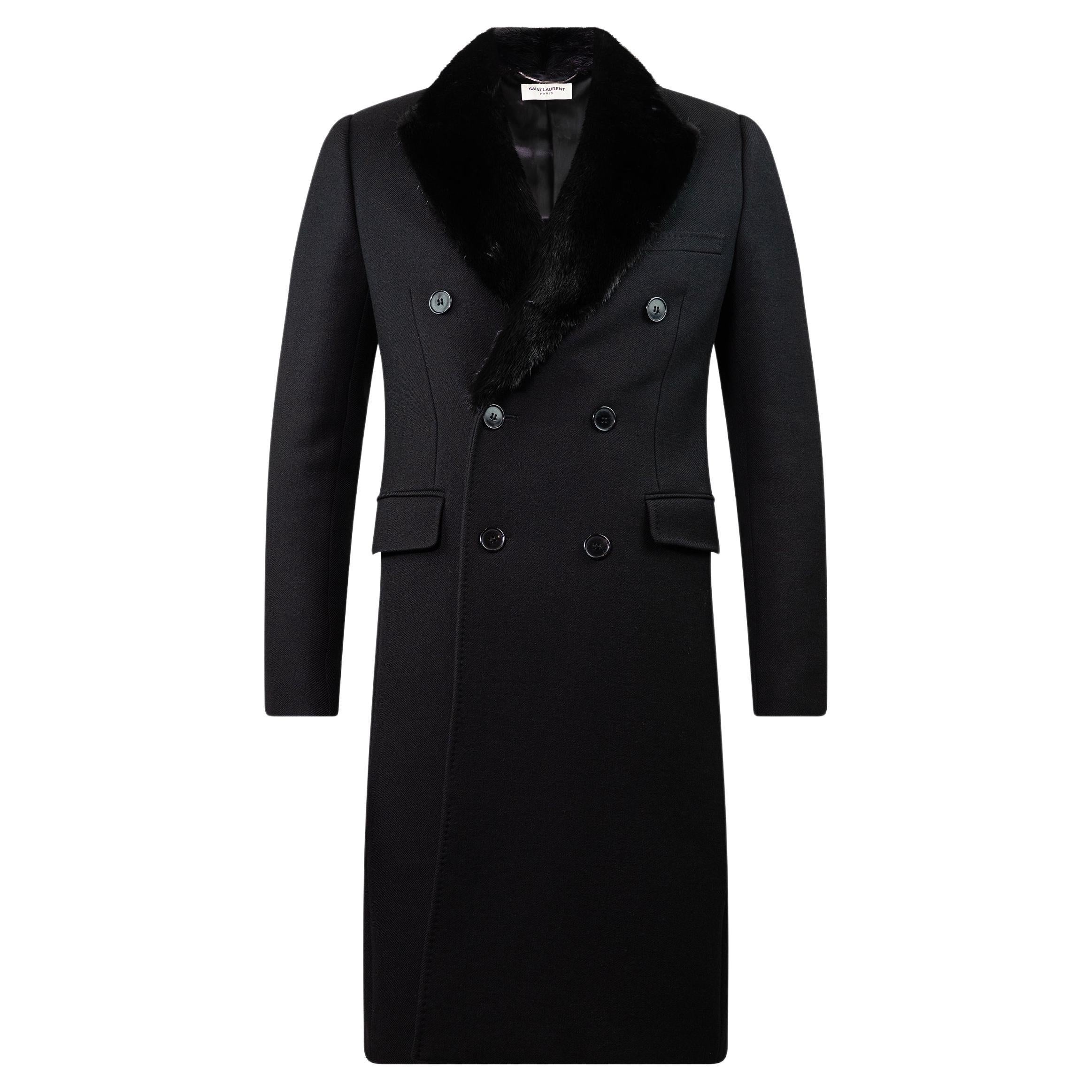 Manteau de défilé SAINT LAURENT par HEDI SLIMANE F/W 2015  en vente
