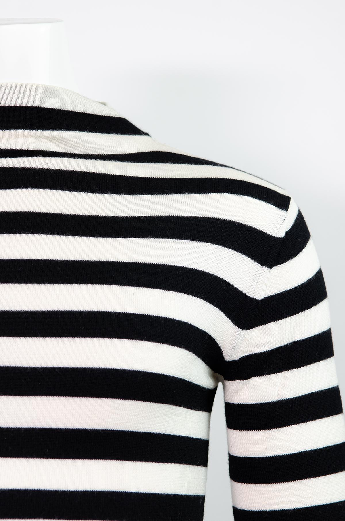 SAINT LAURENT By HEDI SLIMANE F/W 2015 Striped Sweater S For Sale 1