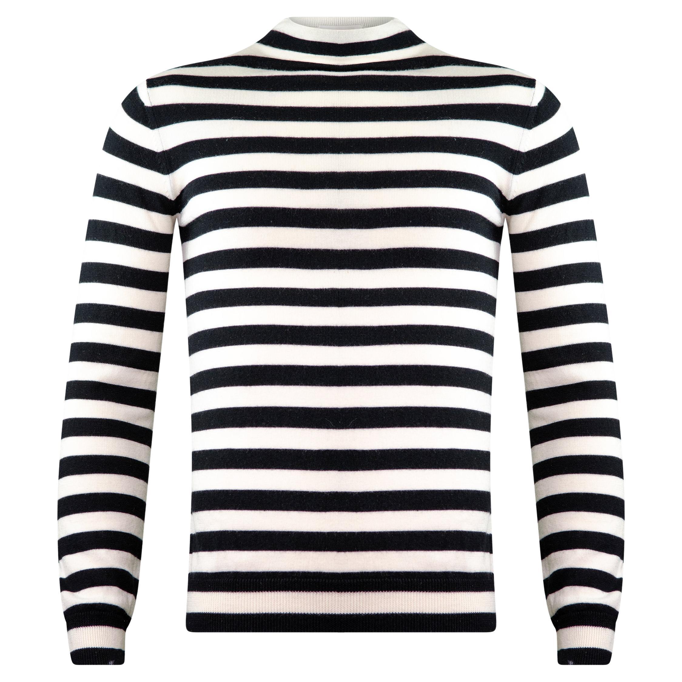 SAINT LAURENT By HEDI SLIMANE F/W 2015 Striped Sweater S For Sale