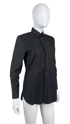 Saint Laurent by Hedi Slimane S/S 2016 - Chemise noire à rayures