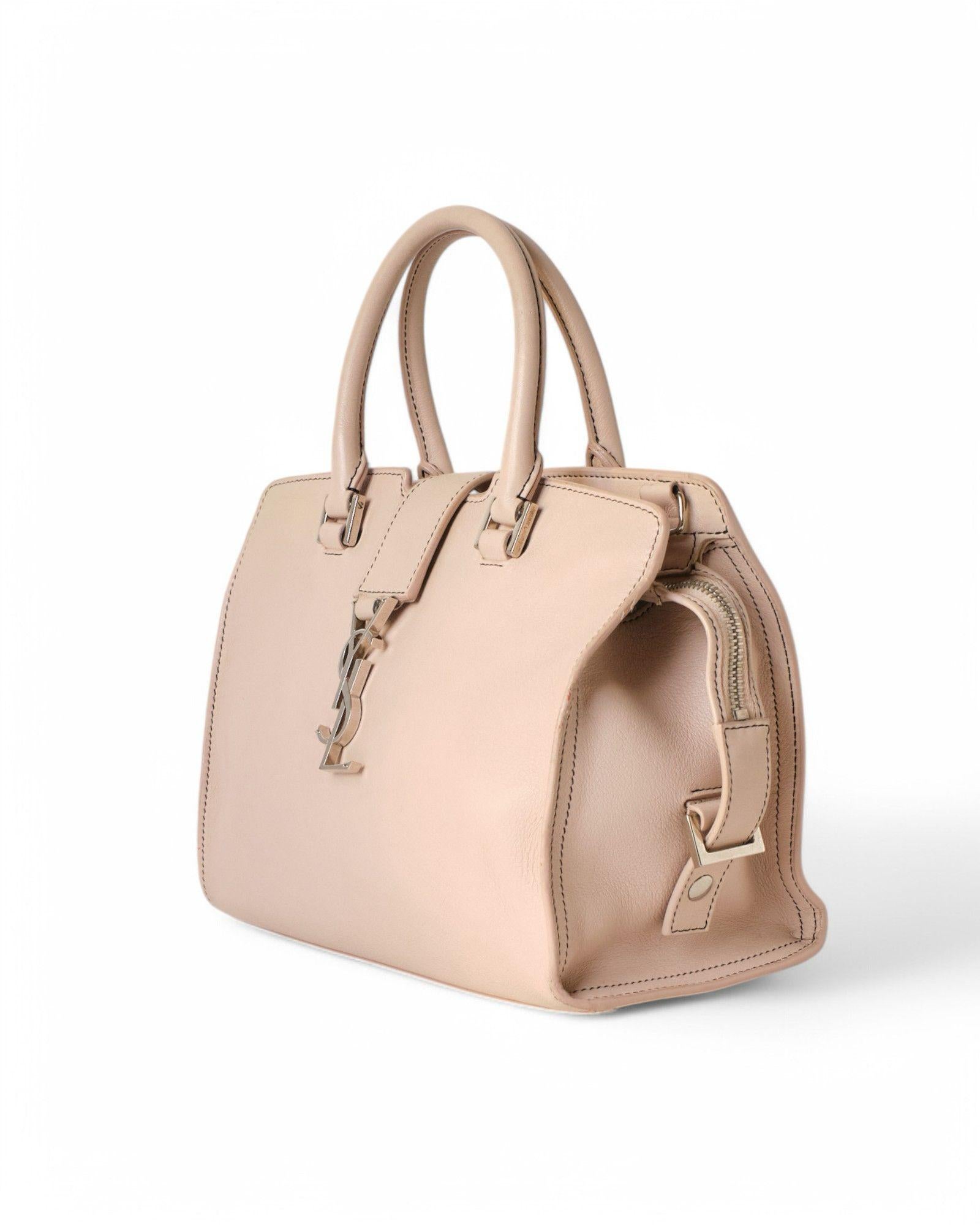 Beige Saint Laurent Cabas Baby Powder Pink For Sale