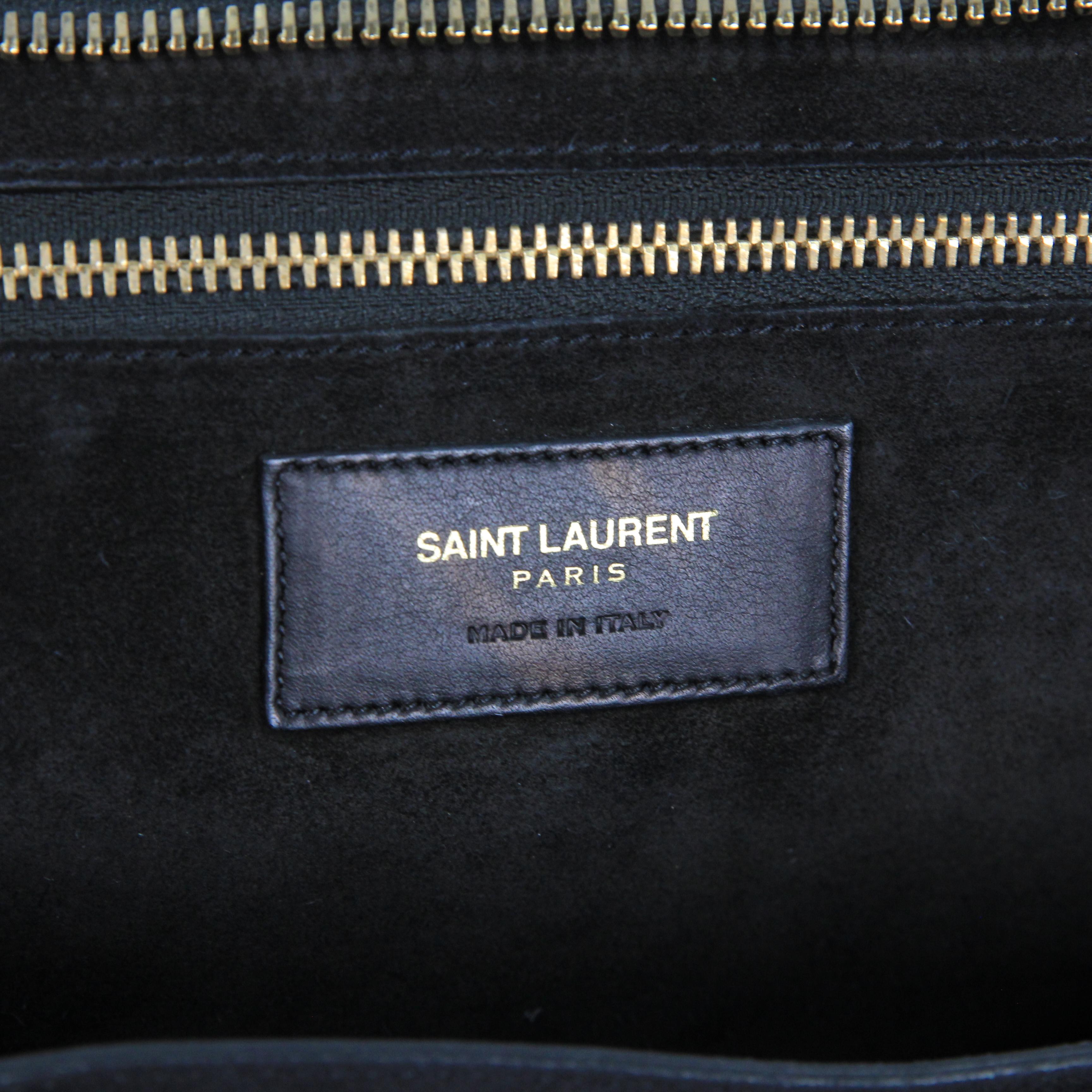 Saint Laurent Cabas Rive Gauche leather handbag For Sale 9