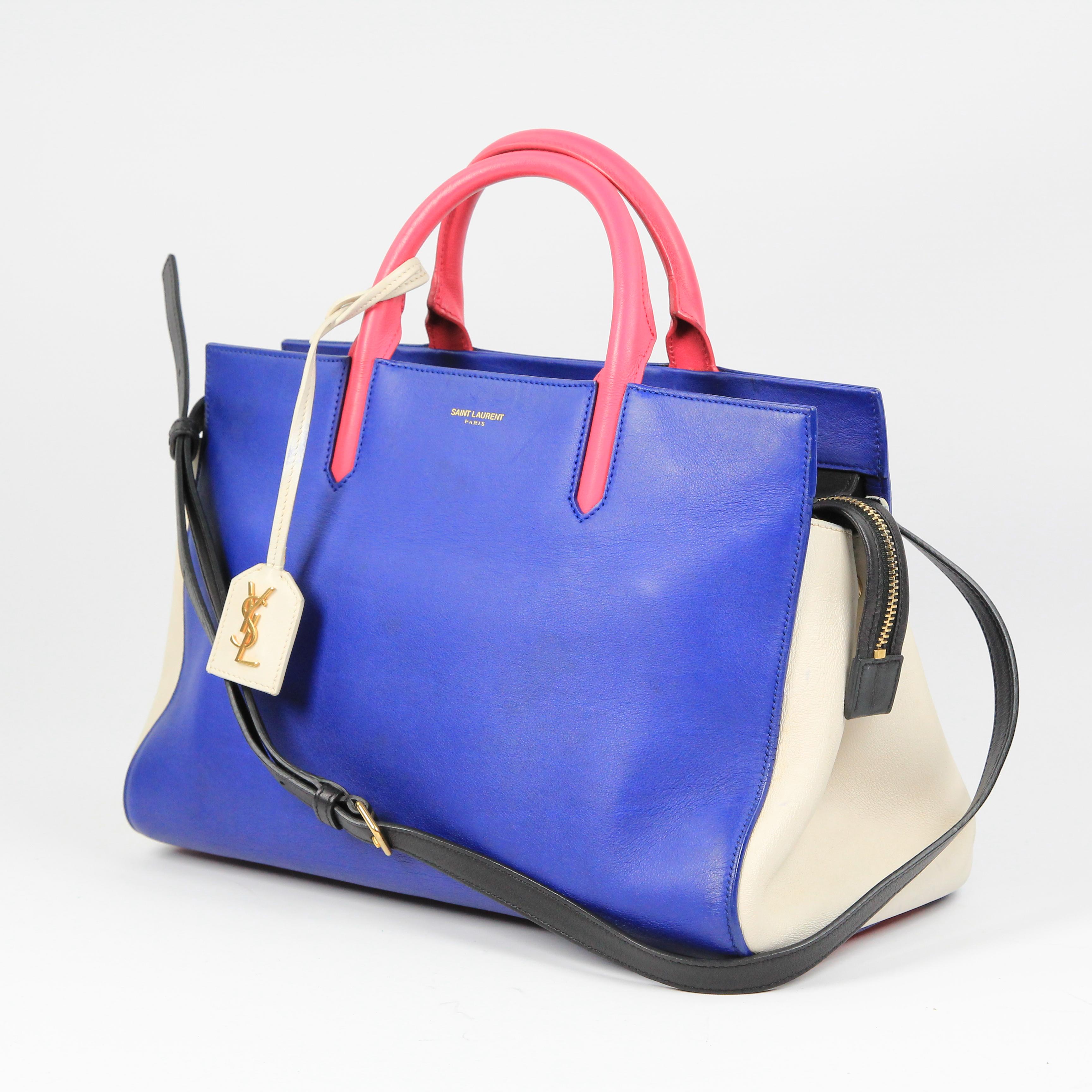 Saint Laurent Cabas Rive Gauche leather handbag For Sale 12