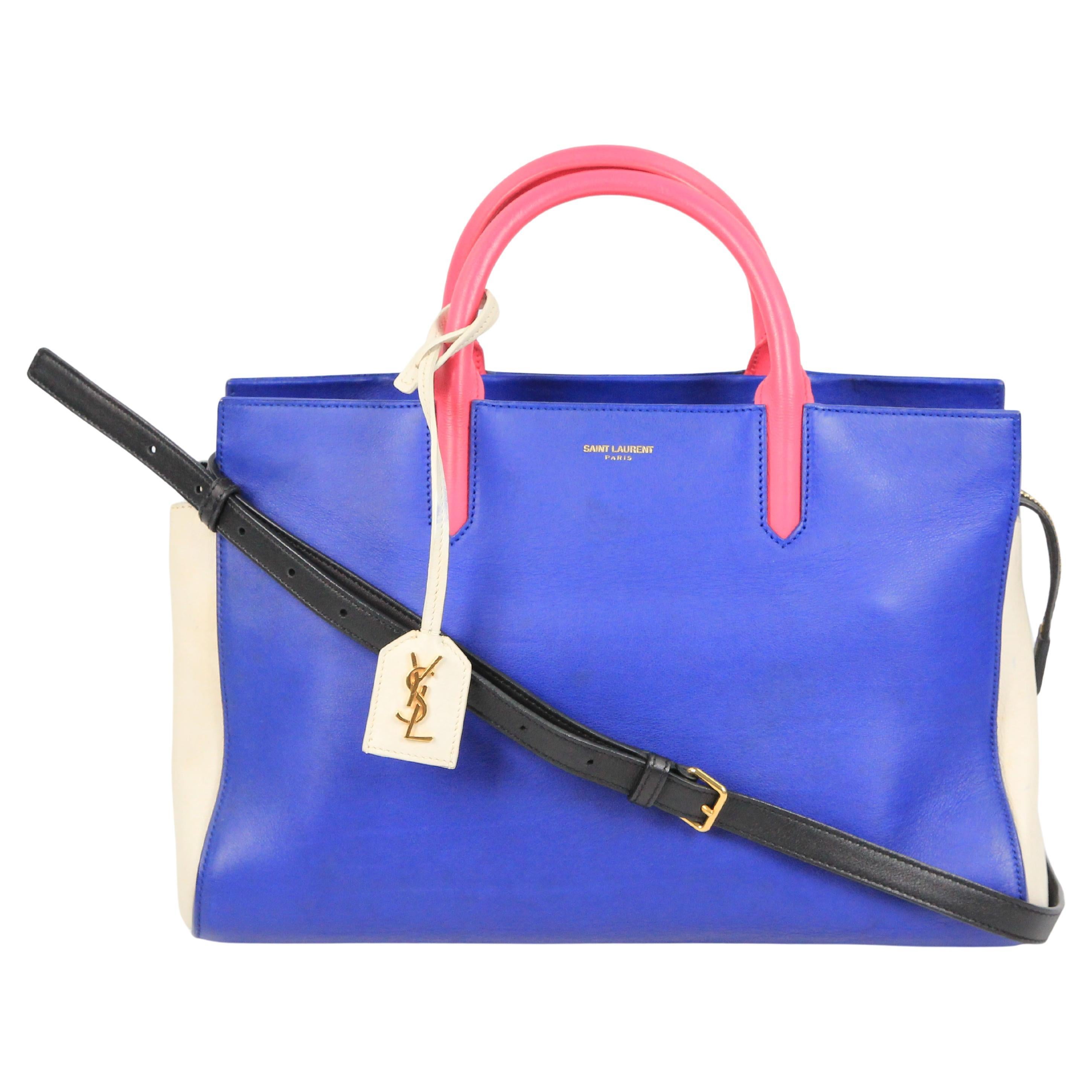 Saint Laurent Cabas Rive Gauche leather handbag For Sale
