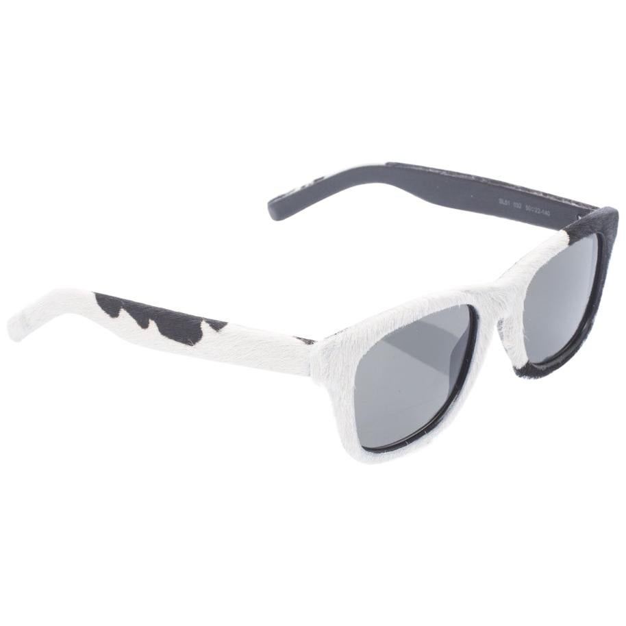 Saint Laurent Calf Hair / Black Classic SL51 Wayfarer Sunglasses