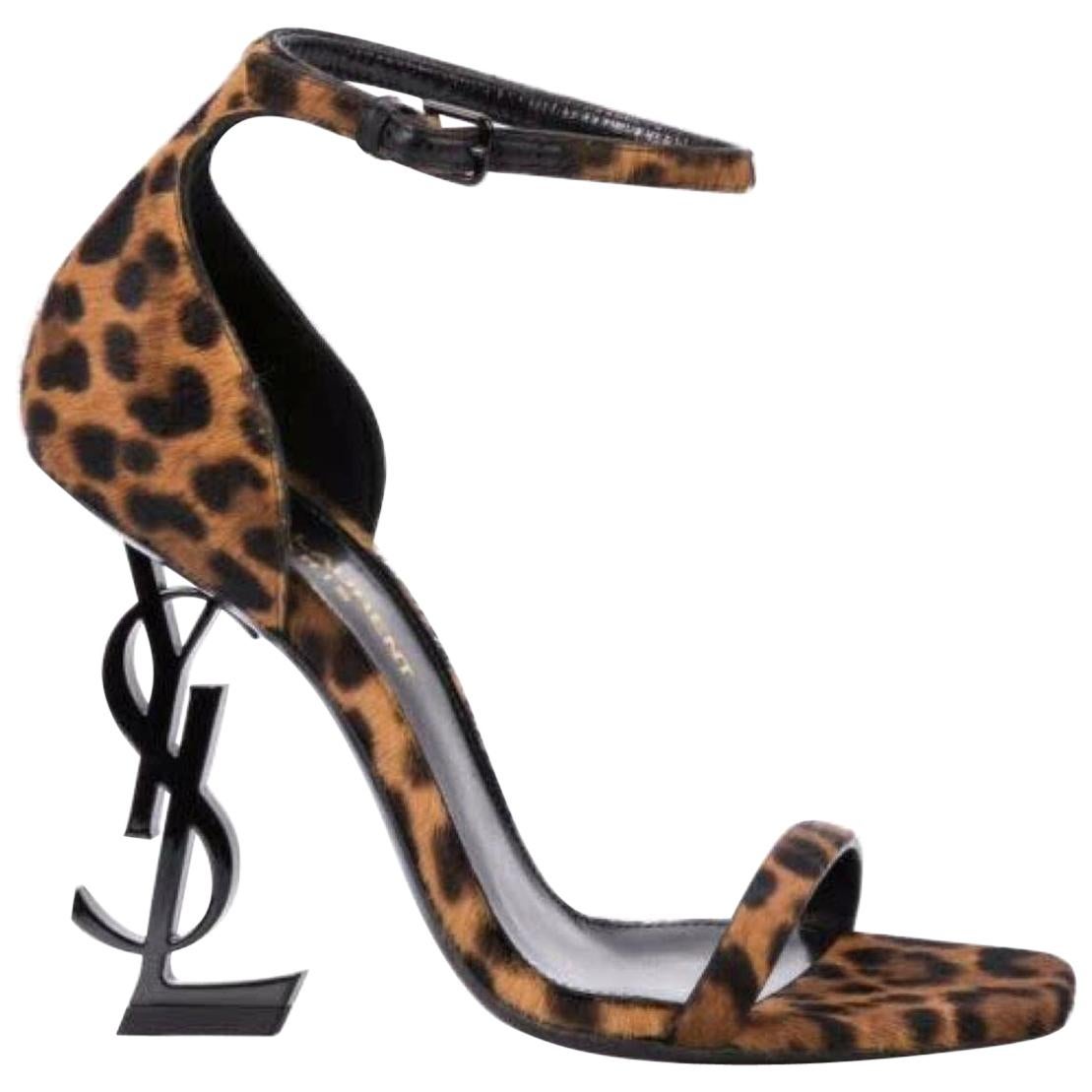 Saint Laurent Calf Hair Leopard Opyum 110 Sandal Heel (39.5 EU) at 1stDibs  | leopard ysl heels, ysl cheetah heels, leopard sandal heels